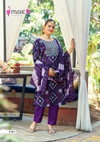 Khanak Vol 1 By Mystic 9 Rayon Embroidery Kurti With Bottom Dupatta Wholesalers In Delhi